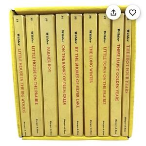 Little House On The Prairie Box Set Series 9 Books Yellow 1971 Vintage